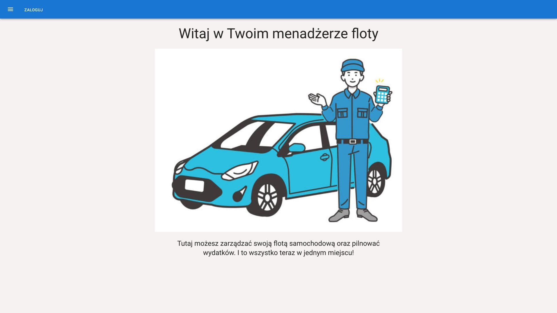 Zrzut ekranu projektu Fleet Manager